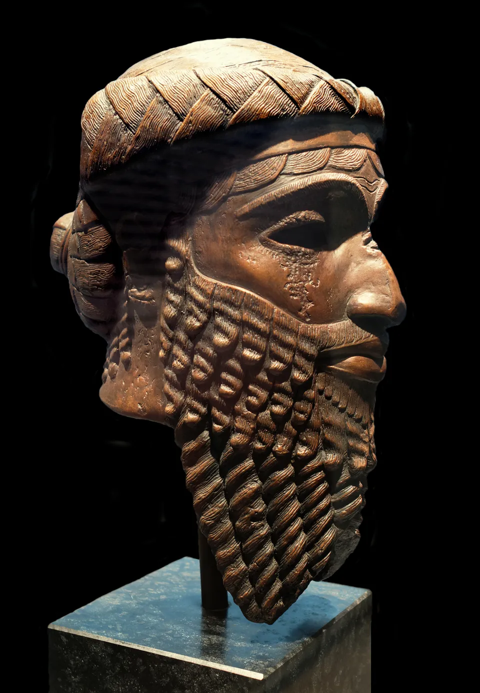 Bronze head of an Akkadian king found at Nineveh, thought to show Sargon or his grandson Naram-Sin