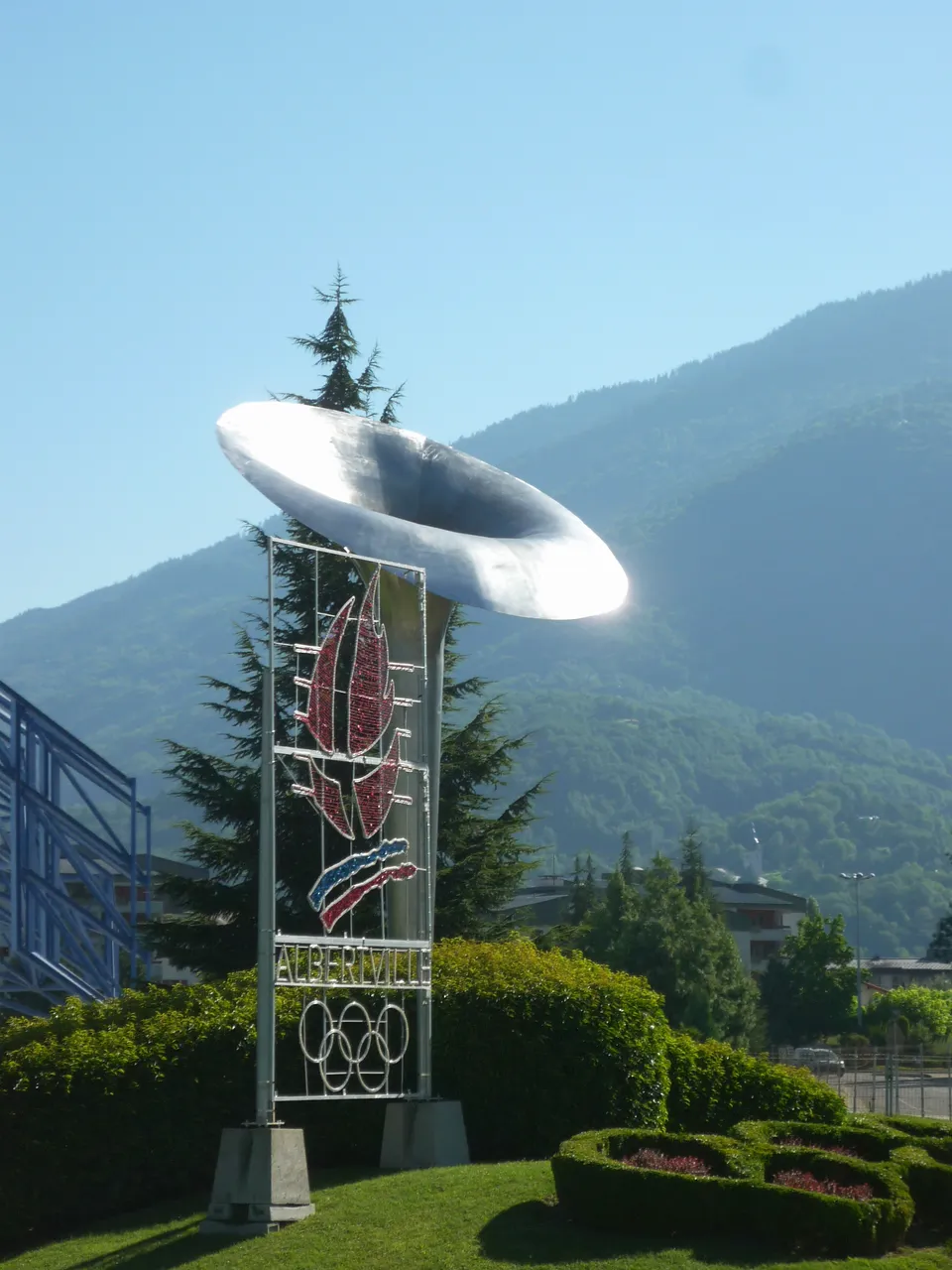 The Olympic cauldron of the 1992 Albertville Games