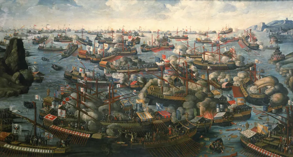 The Battle of Lepanto — late 16th-century painting by an unknown artist
