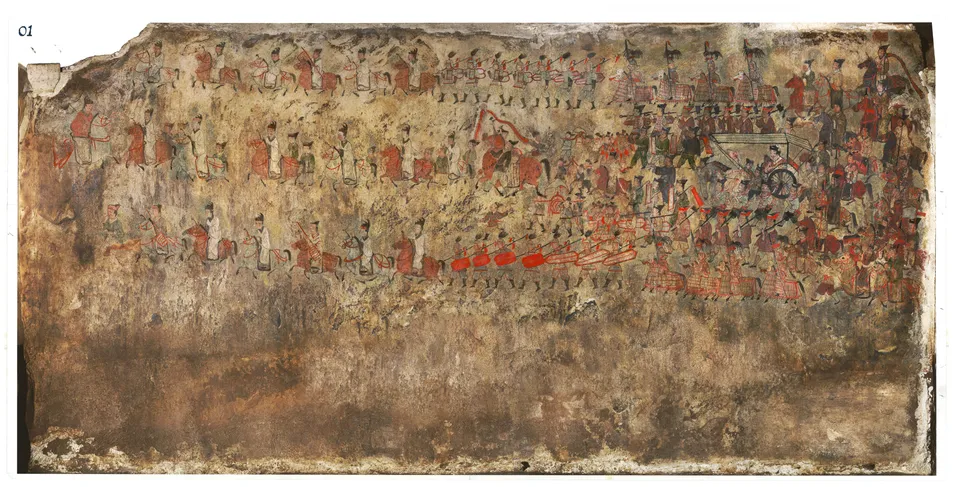Procession mural in Anak Tomb No. 3 (357), which some identify as the tomb of King Gogugwon
