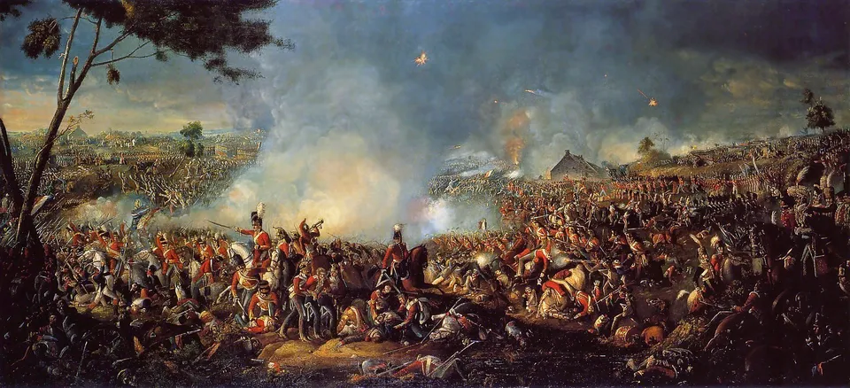 The Battle of Waterloo — painting by William Sadler