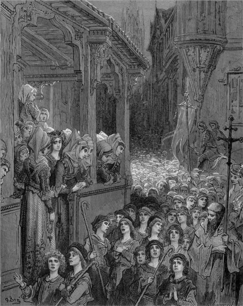 The Children’s Crusade — Gustave Doré’s crusade engravings, 19th century