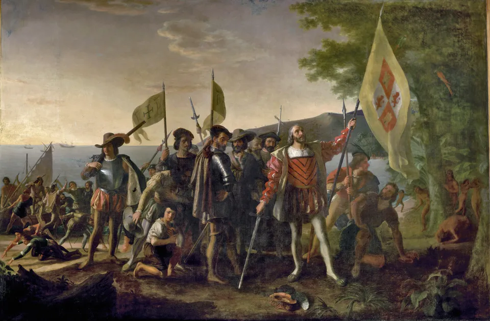 Landing of Columbus — painting by John Vanderlyn, 1847, US Capitol