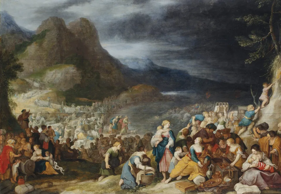 The Crossing of the Red Sea — Hans Jordaens III, 17th century