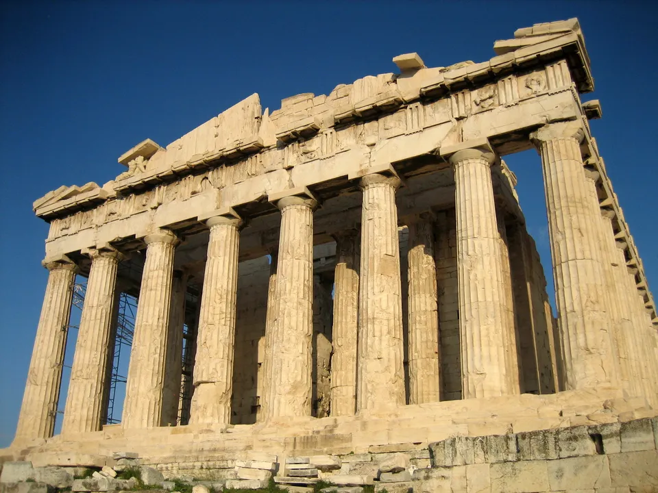 The Parthenon on the Acropolis, built in Pericles’ time with Delian League funds (447–432 BC)