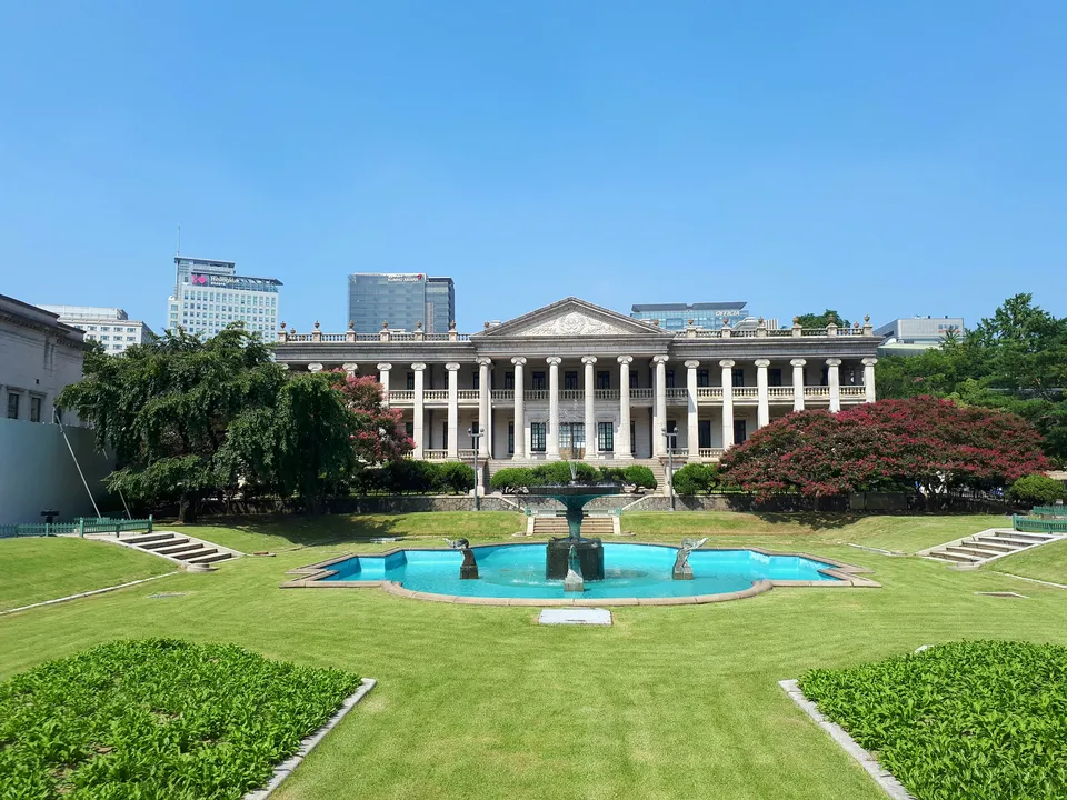 Seokjojeon and its Western garden, Deoksugung — a neoclassical building with Ionic columns