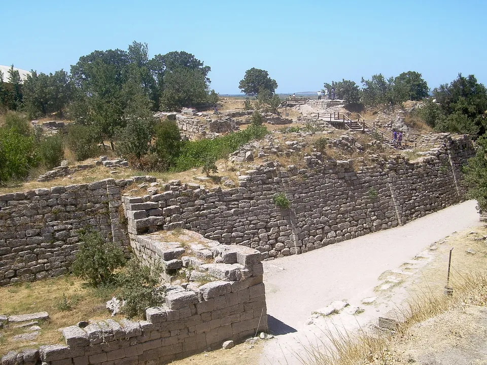 The walls of Troy at Hisarlik — Çanakkale, Turkey