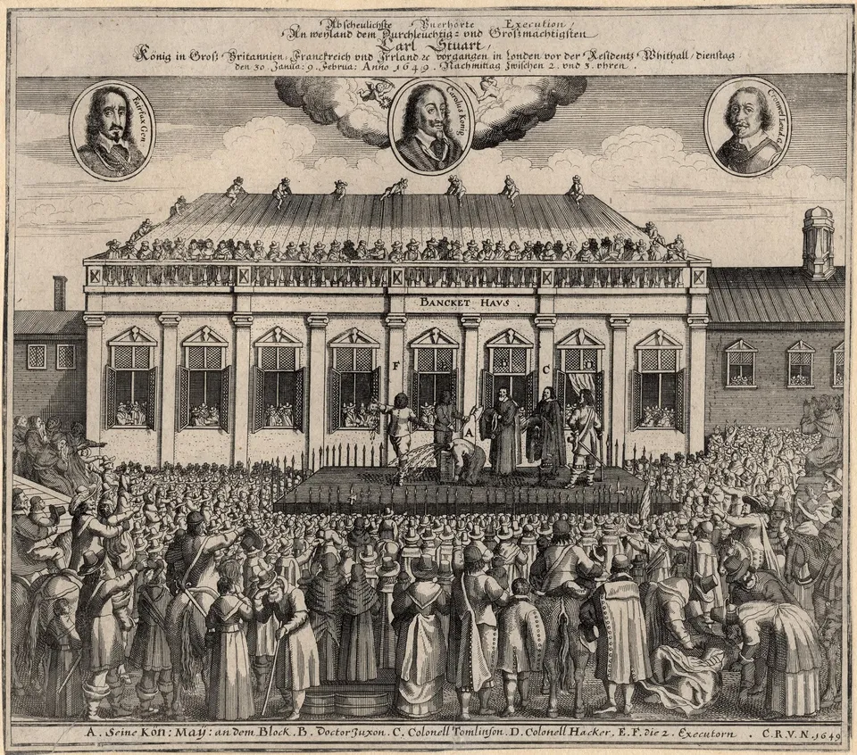The execution of Charles I before the Banqueting House, Whitehall — painting of about 1649
