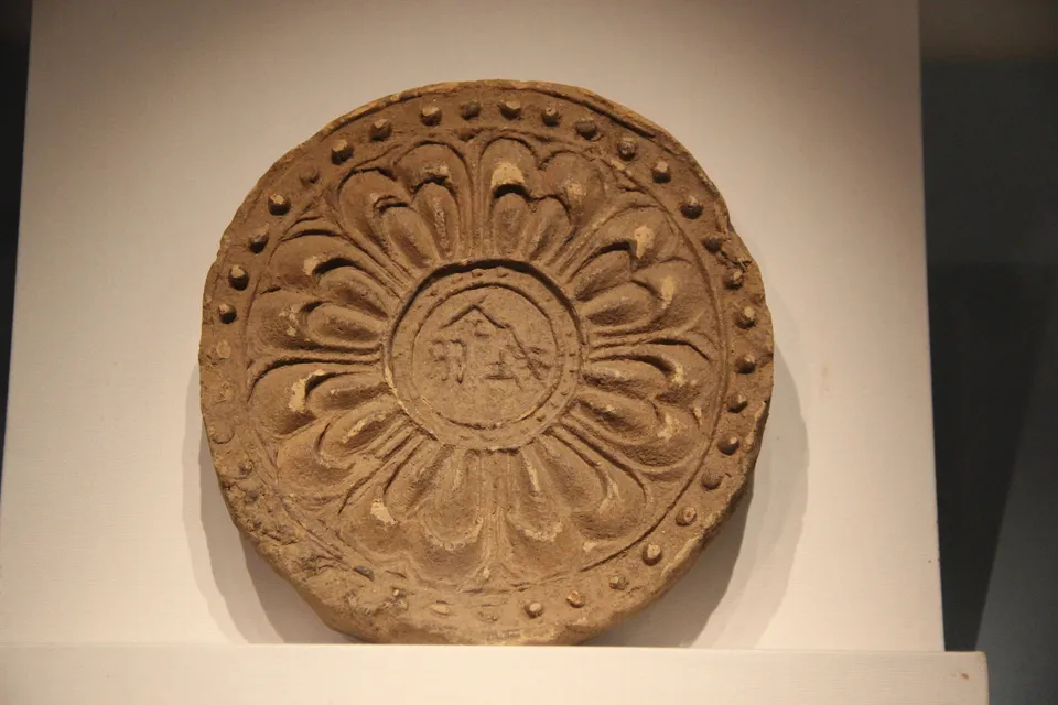 Lotus-pattern roof-end tile of Later Baekje, around 900, National Museum of Korea