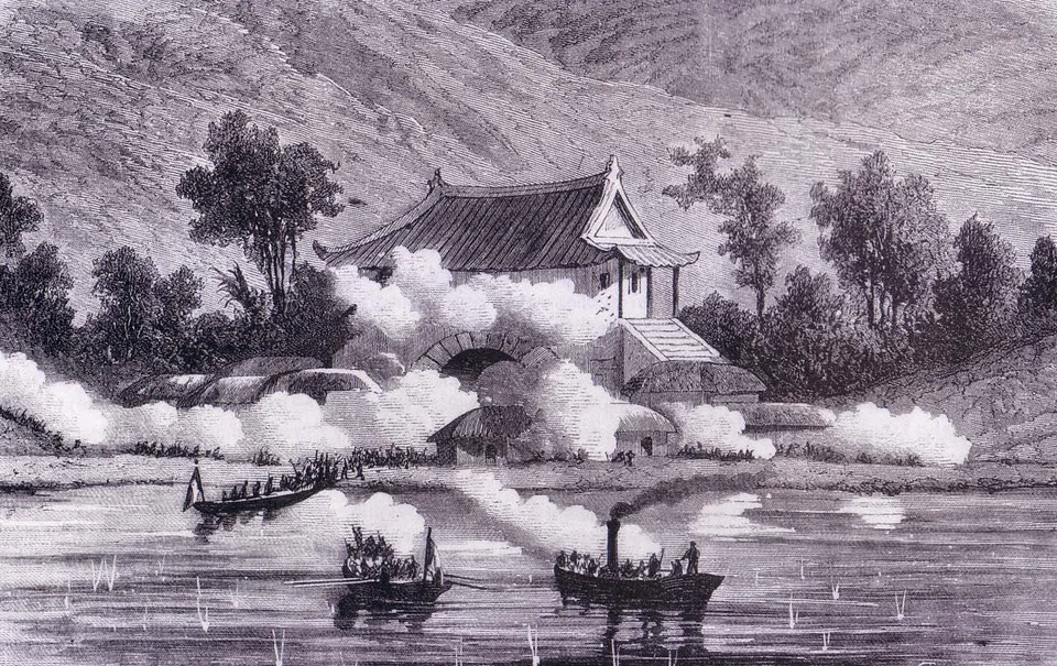 The French squadron off Ganghwa Island, 1866
