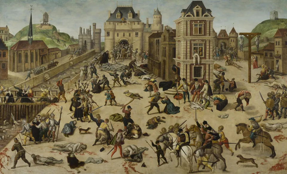 성 바르톨로메오 축일의 학살(1572) — 위그노 화가 프랑수아 뒤부아의 그림 (로잔 주립 미술관)