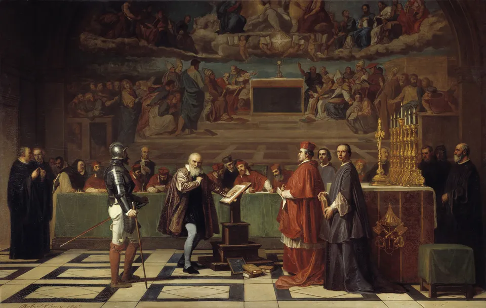 Galileo before the Holy Office — painting by Joseph-Nicolas Robert-Fleury, 1847