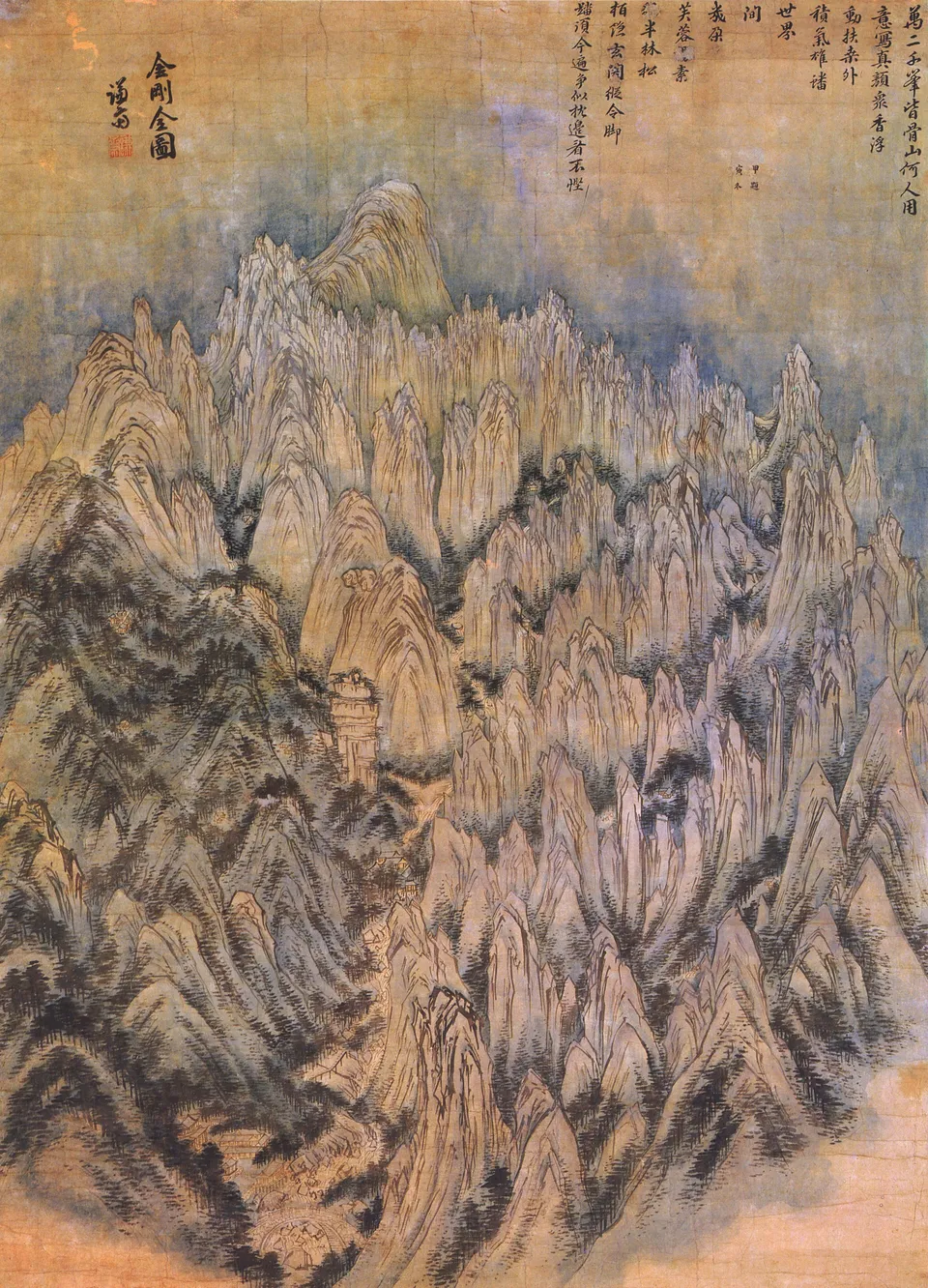 Jeong Seon’s Complete View of the Diamond Mountains (1734)