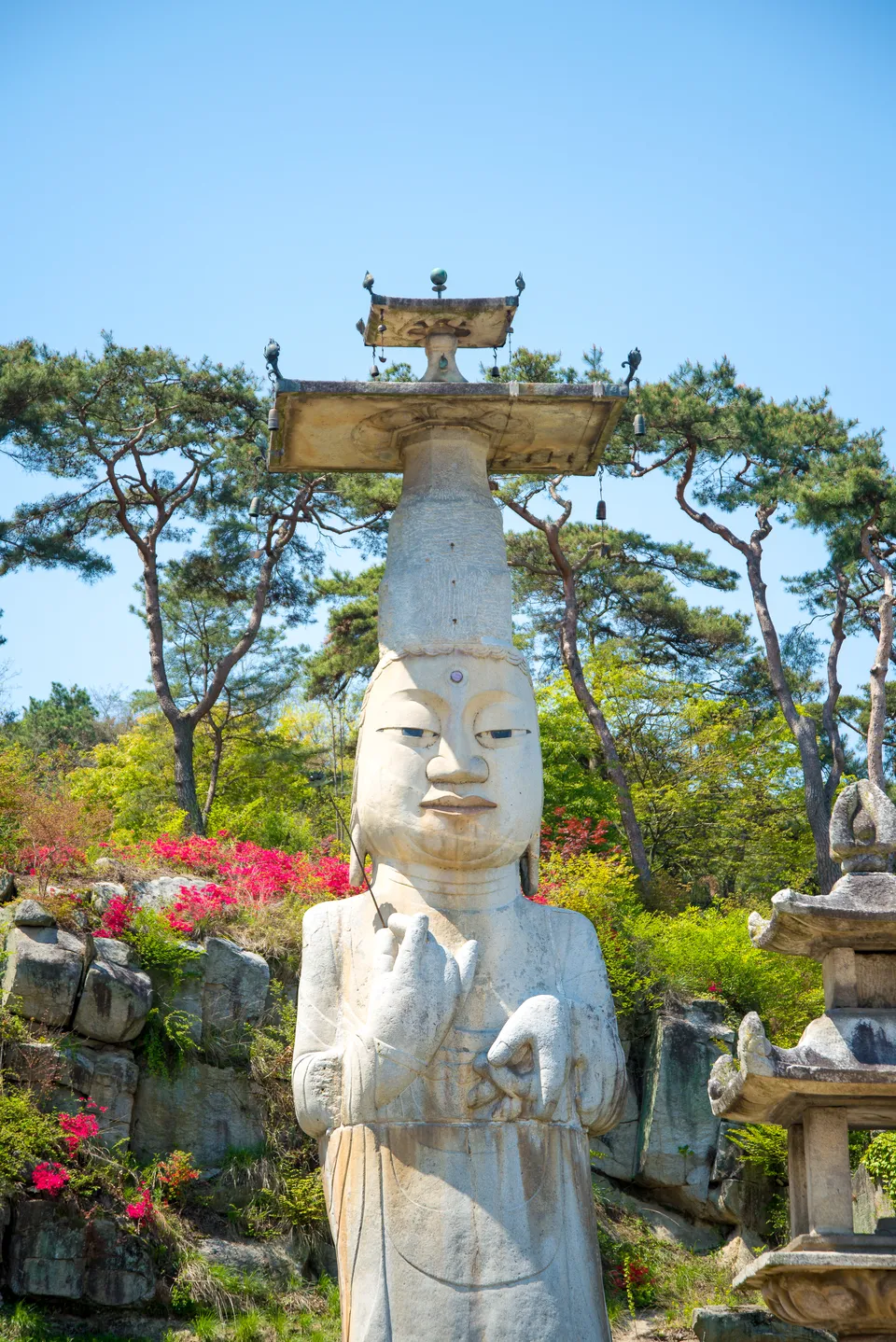 Stone standing Maitreya of Gwanchoksa, Nonsan (the Eunjin Maitreya) — a colossal early Goryeo statue over 18 m tall