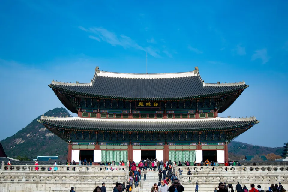 Geunjeongjeon, the throne hall of Gyeongbokgung (present building rebuilt in 1867)