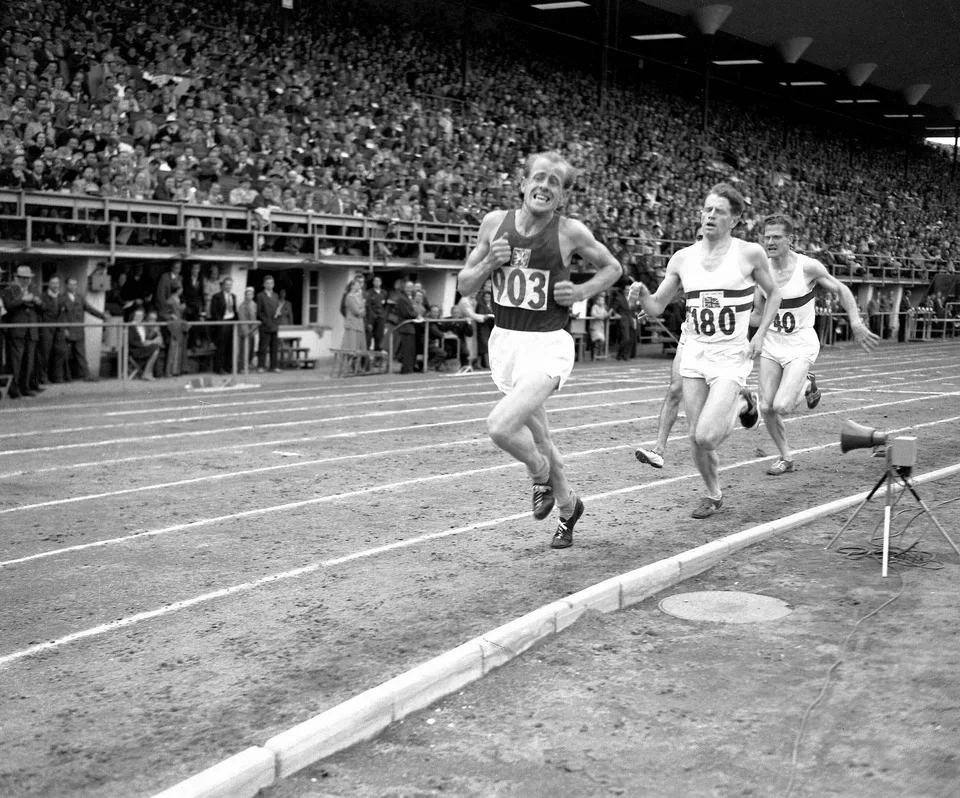 1952년 헬싱키 올림픽 5,000m의 에밀 자토페크