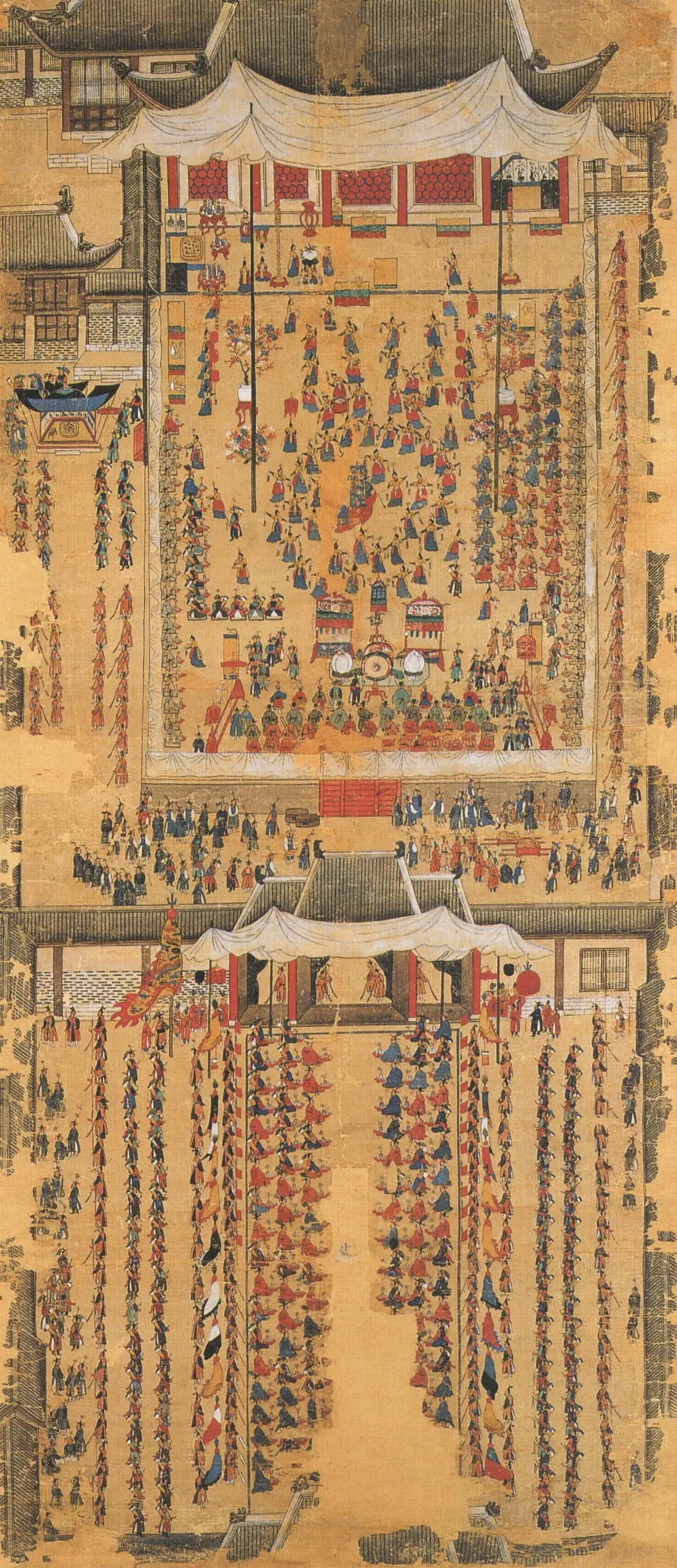 화성능행도 병풍 중 「봉수당진찬도」 — 화성 행궁 봉수당에서 연 혜경궁 홍씨의 회갑 잔치