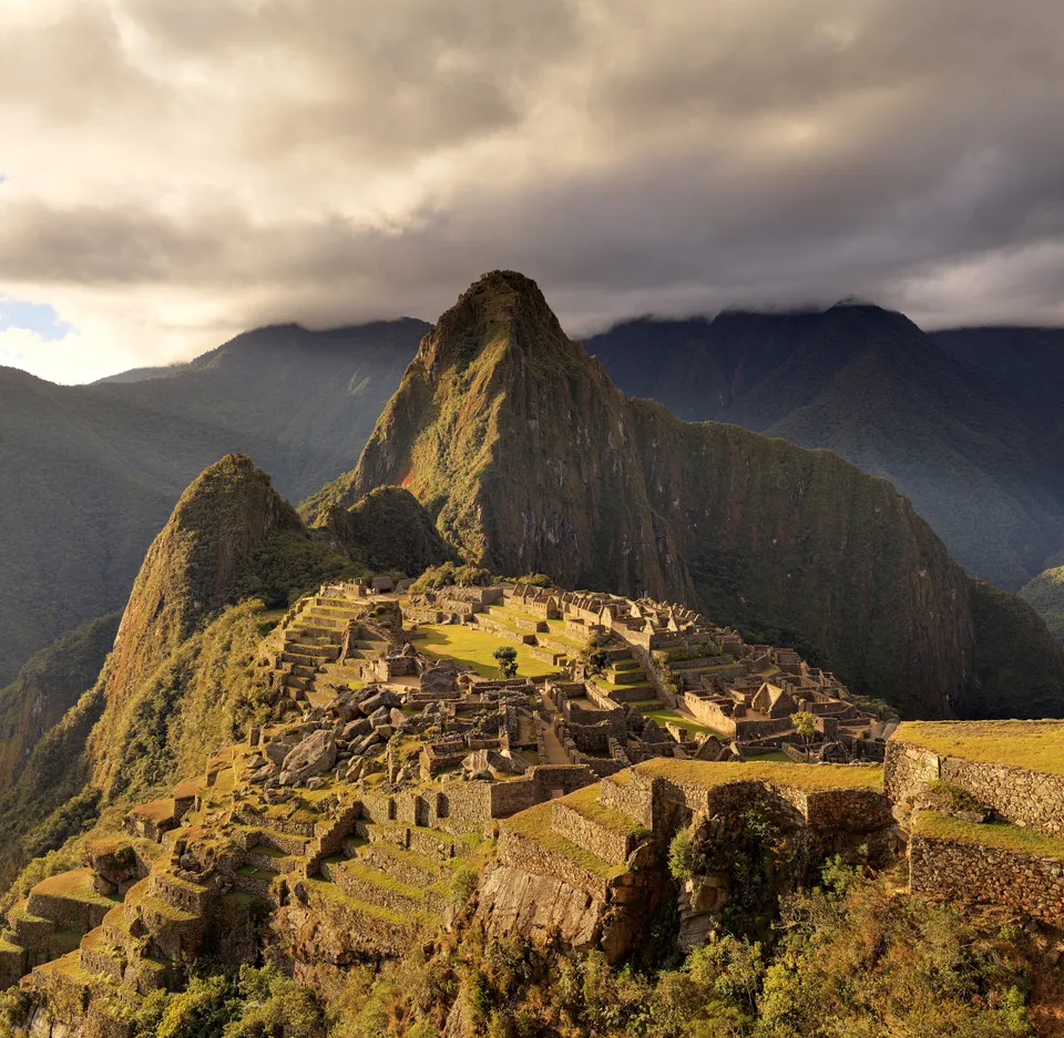 Machu Picchu on its Andean ridge, thought to have been built as an estate of Pachacuti