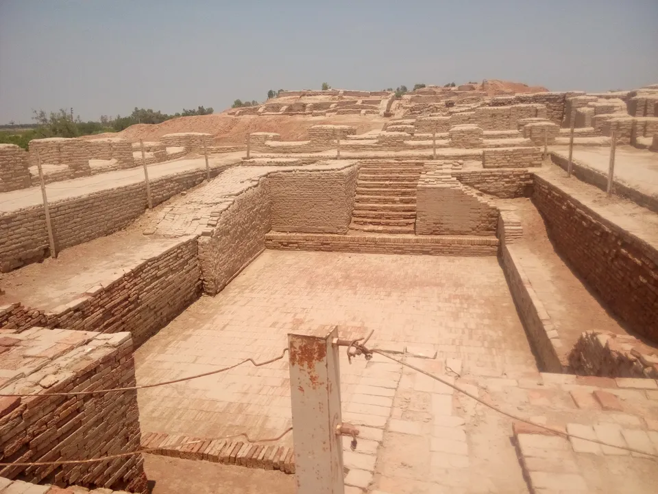 The Great Bath at Mohenjo-daro, built of baked brick and sealed with bitumen