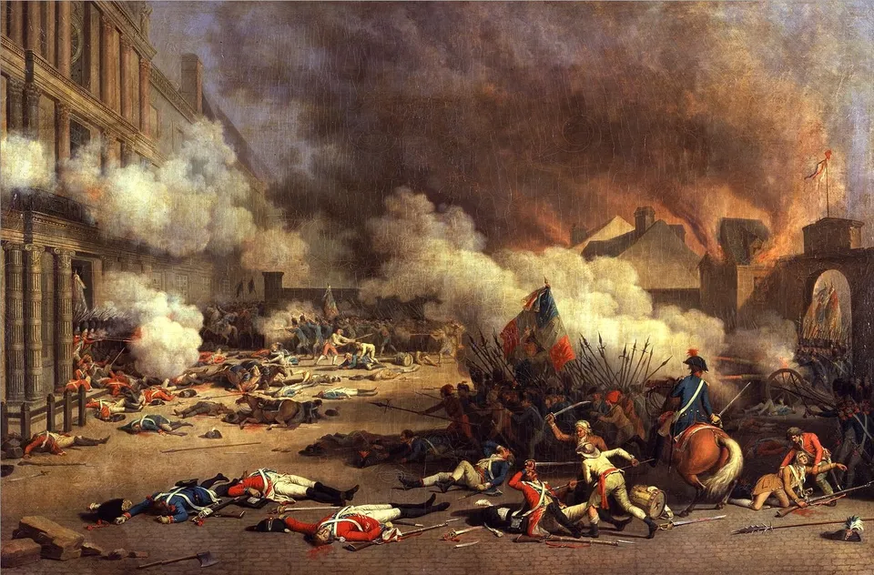 The storming of the Tuileries Palace, 10 August 1792 — Jacques Bertaux, 1793, Palace of Versailles