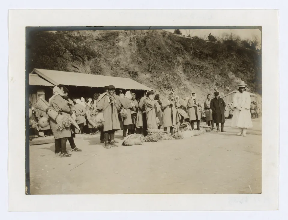 Japanese troops setting out from Chemulpo on the march to Seoul, 1904