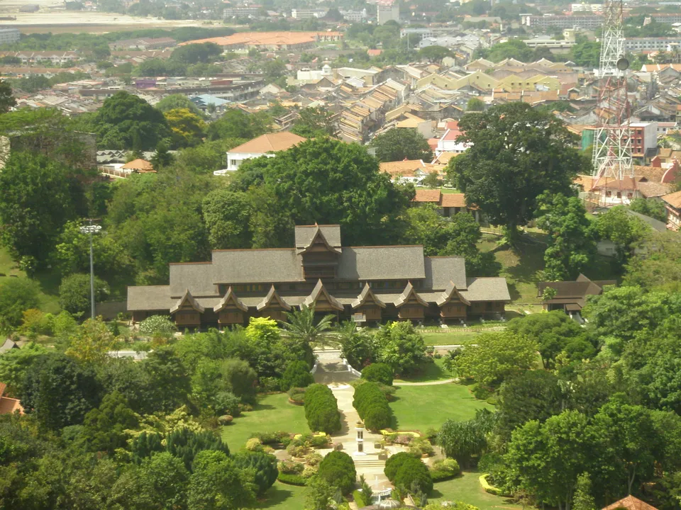 Reconstruction of the Malacca sultan’s palace, a museum built in the 1980s from 15th-century descriptions