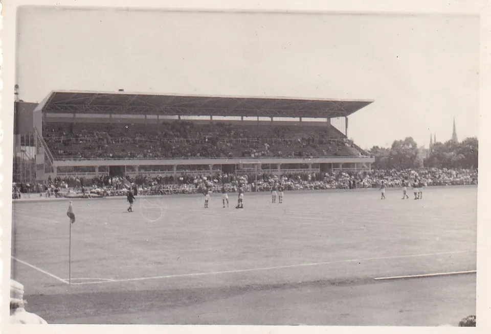 A football match at Melbourne’s Olympic Park during the 1956 Olympics