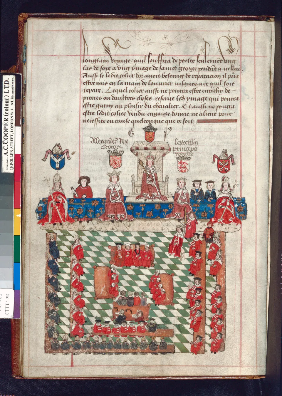 The parliament of Edward I — 16th-century picture in the Wriothesley Garter Book