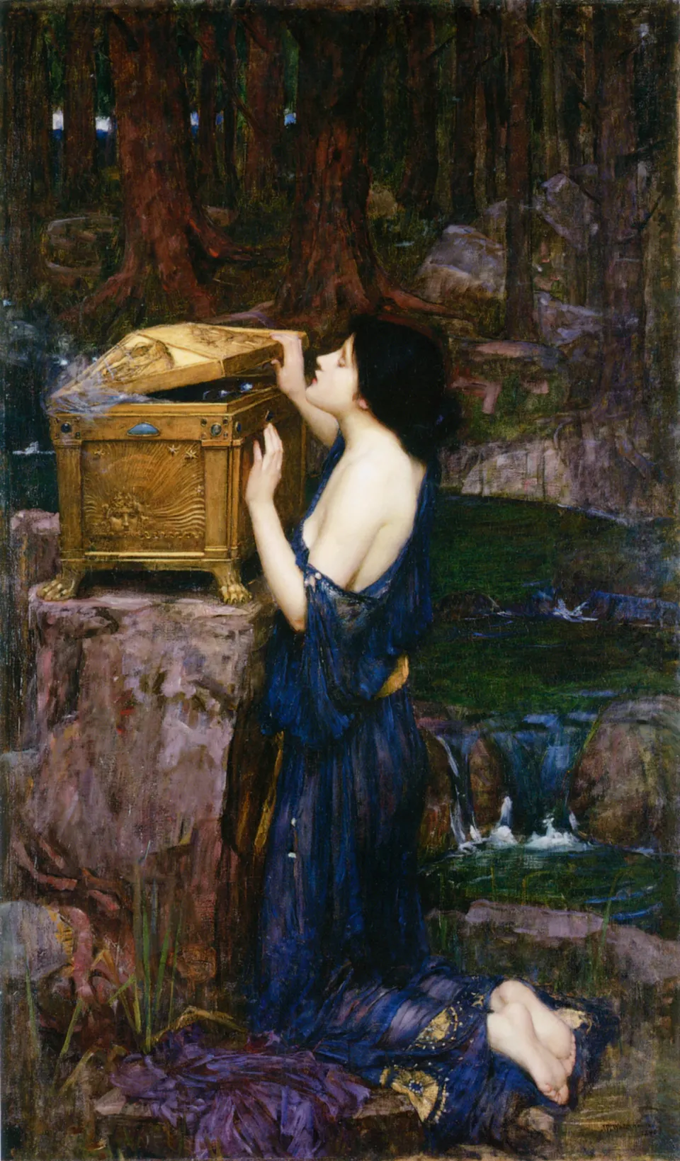 John William Waterhouse, Pandora, 1896 — private collection; here it is painted as a box