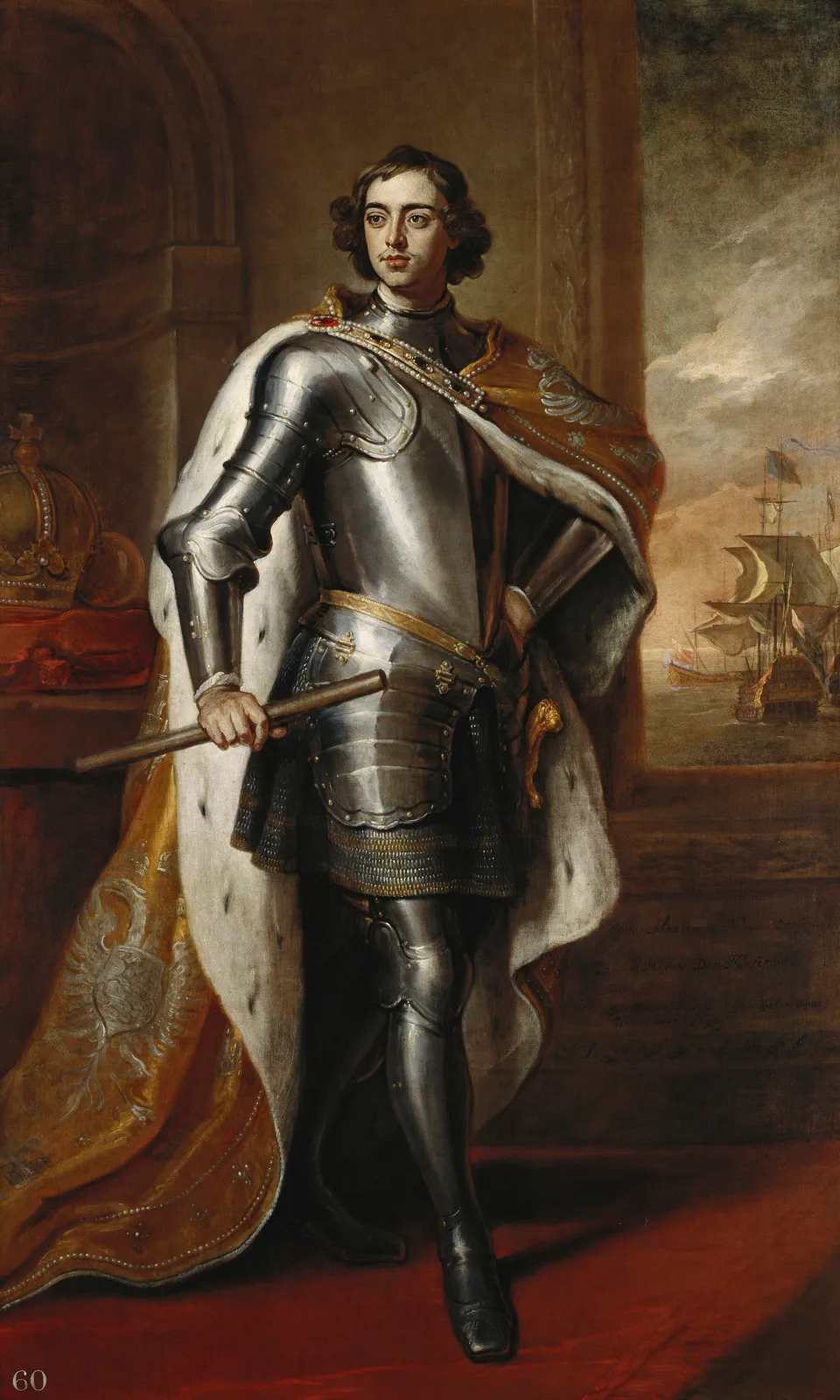 Peter the Great — portrait by Godfrey Kneller, painted in 1698 during the Grand Embassy’s stay in England