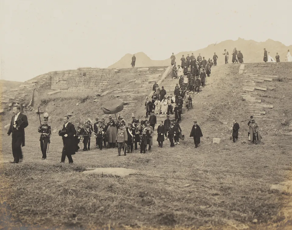Manwoldae, the Goryeo palace site in Gaegyeong (Kaesong), photographed during Emperor Sunjong’s 1909 tour