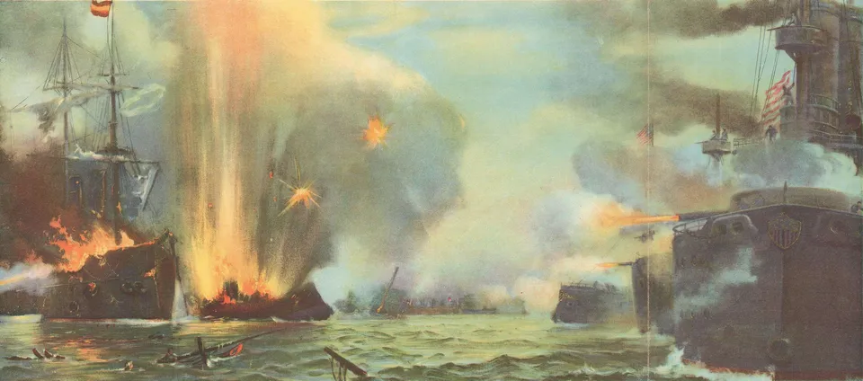 The Battle of Manila Bay, 1 May 1898 — by James Gale Tyler