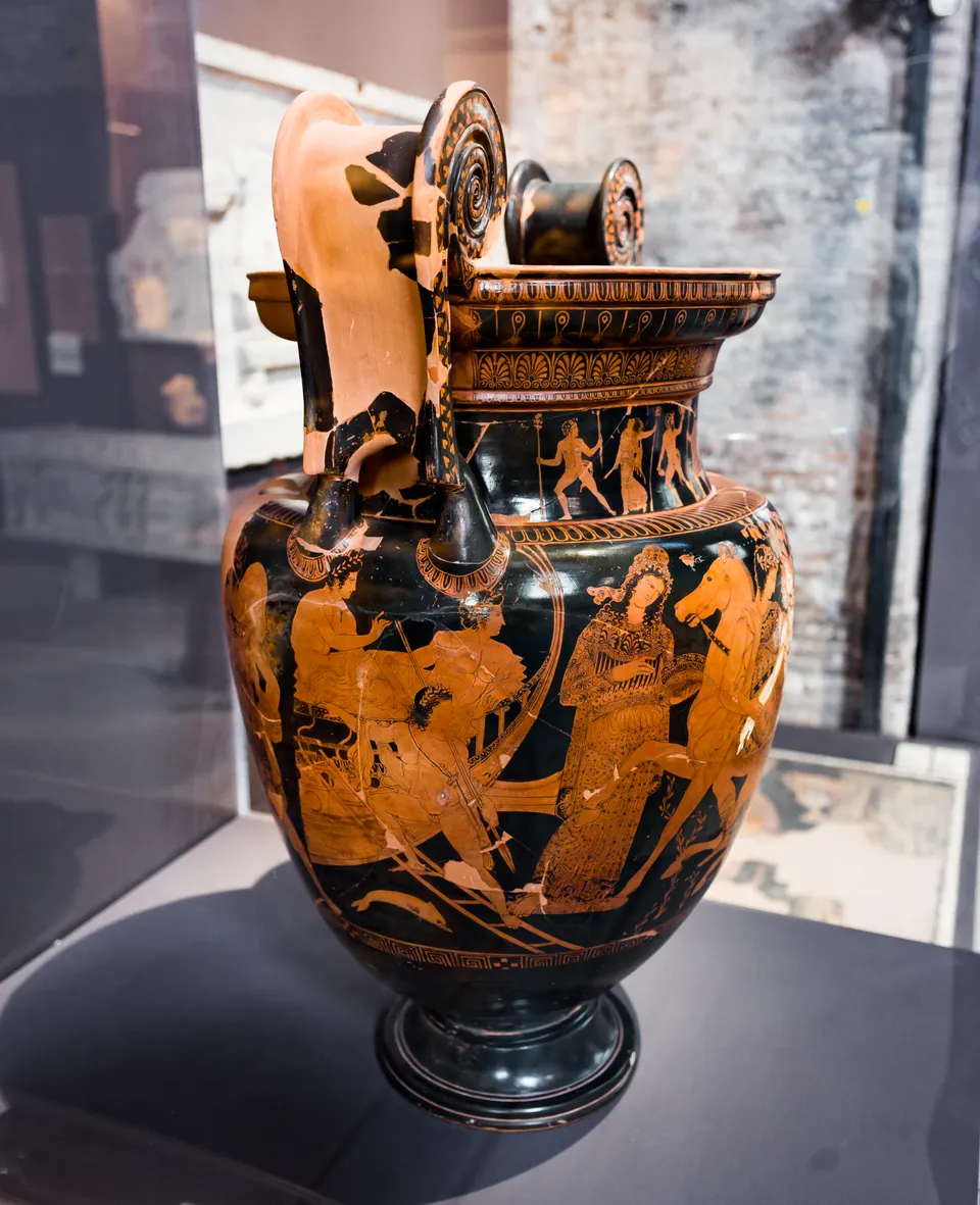 The death of Talos — Attic red-figure krater, late 5th century BC, Museo Nazionale Jatta, Ruvo di Puglia