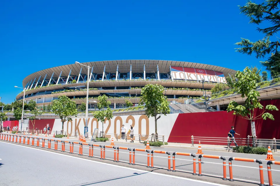 The National Stadium, main venue of the Tokyo Olympics, July 2021