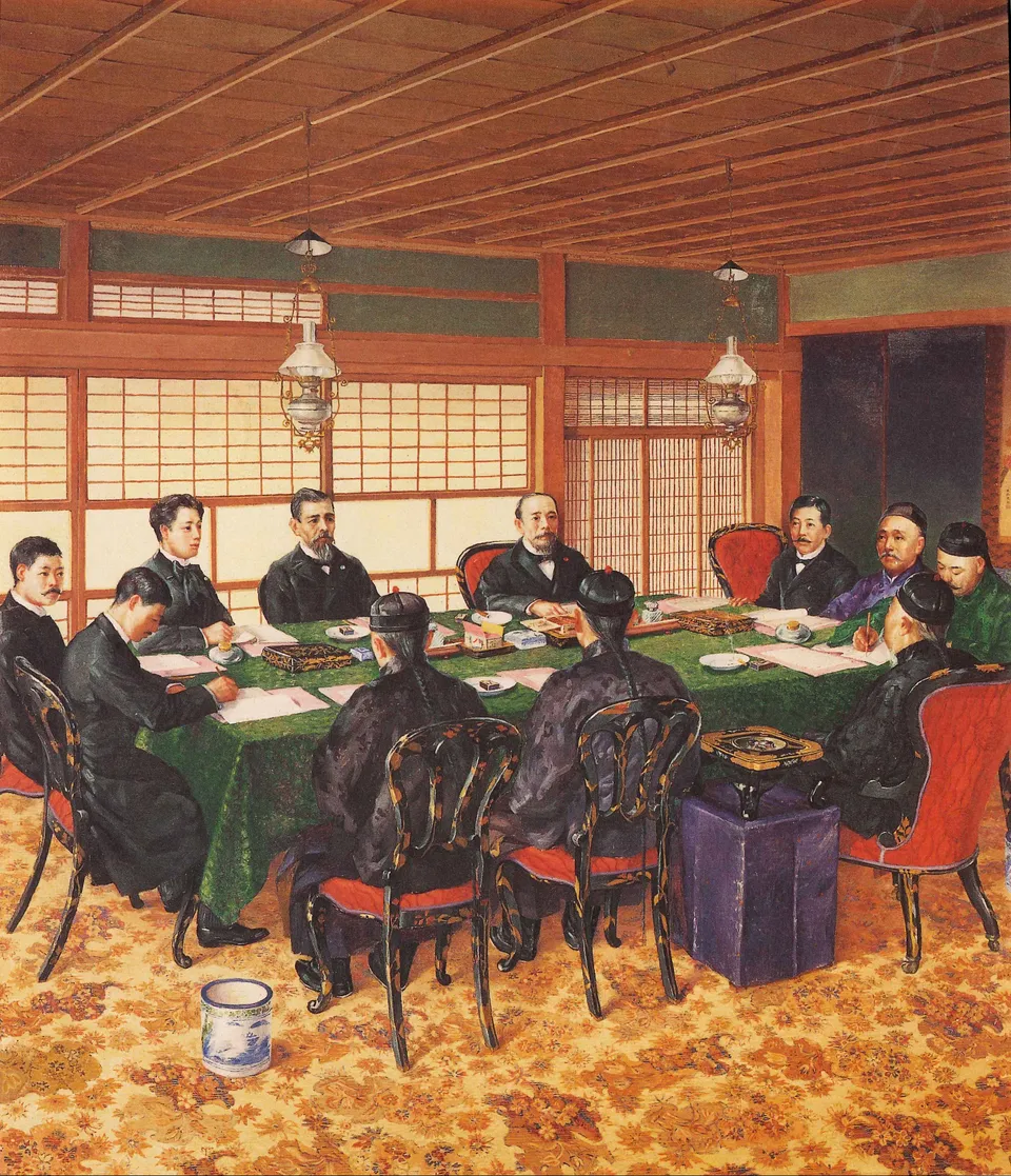 시모노세키 강화 회의 — 나가토치 히데타의 그림, 메이지 신궁 성덕기념회화관