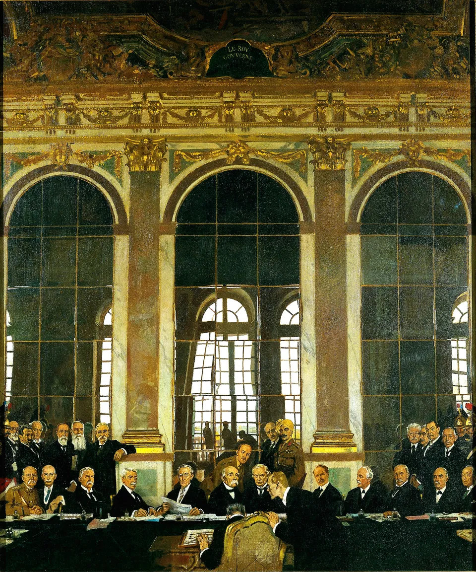 William Orpen, The Signing of Peace in the Hall of Mirrors, Versailles, 28 June 1919