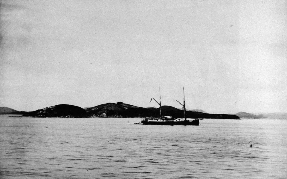 USS Palos at anchor in the Salee (Ganghwa) River, 1871