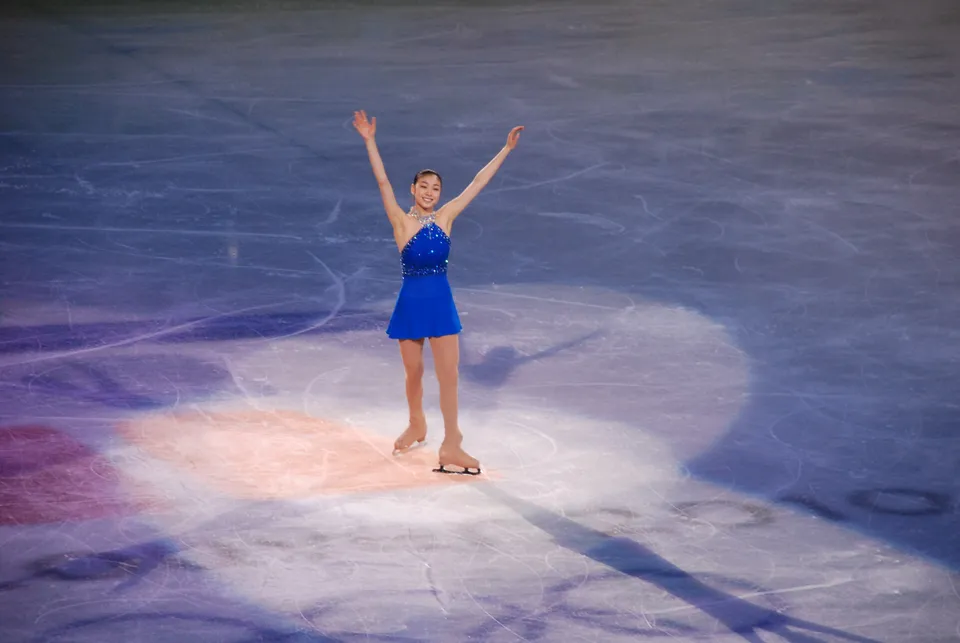 피겨 스케이팅 여자 싱글 우승 뒤의 김연아 — 2010년 2월 25일, 밴쿠버 퍼시픽 콜리시엄
