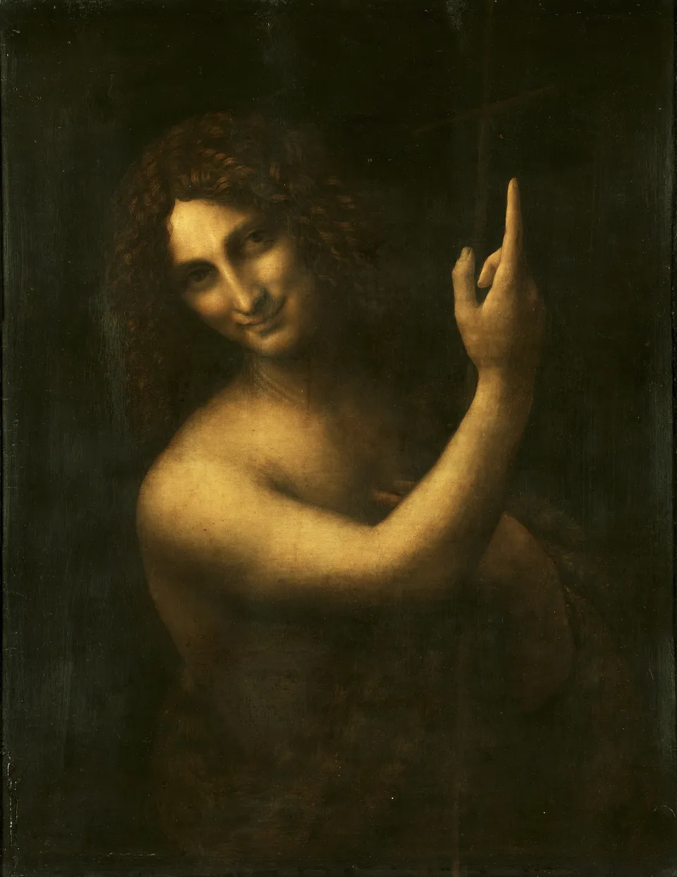 세례 요한 — 레오나르도 다빈치가 그린 그림 (1513–1516년 무렵), 파리 루브르 박물관