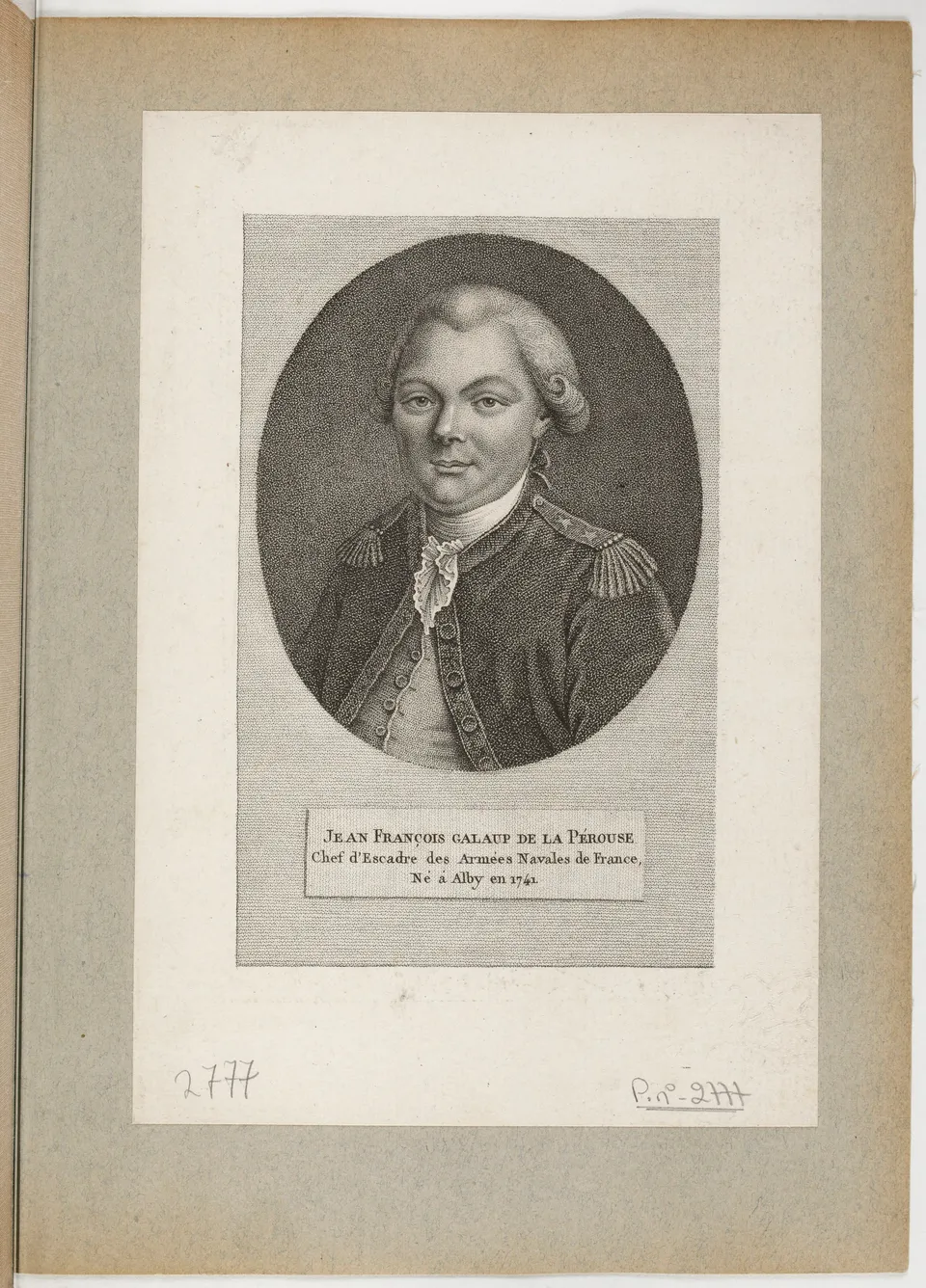 La Pérouse — engraved portrait (Bibliothèque nationale de France)