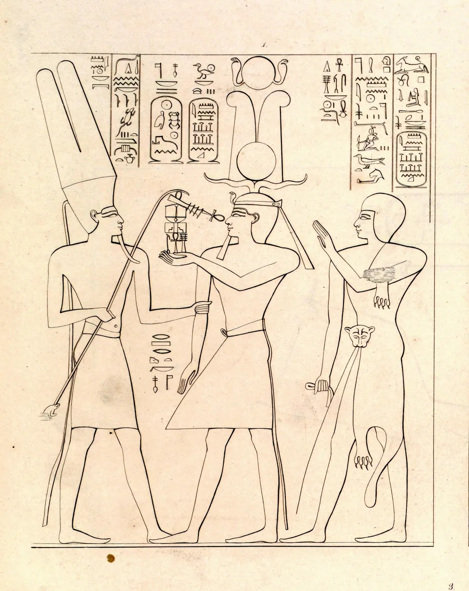 Shoshenq I, drawn by Ippolito Rosellini after an Egyptian relief (19th century)